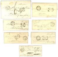 Lot De 7 Lettres Avec Très Bons Textes Taxées De L'Armée D'Orient. - TB. - Sellos De La Armada (antes De 1900)