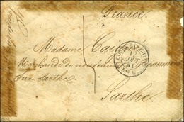 Càd CORPS EXP. CHINE / Bau C 12 AOUT 61 (localisé à Canton) Taxe 5 Sur Lettre (traces Brunes Sur Les Bords) Pour La Sart - Army Postmarks (before 1900)