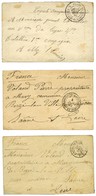 Lot De 3 Lettres Du Corps Expéditionnaire De Tunisie. - TB. - Sellos De La Armada (antes De 1900)