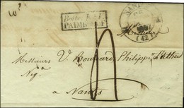 Lettre Avec Texte Daté De Paimboeuf Le 22 Décembre 1837 Pour Nantes. MP Encadrée BOITE B-V / PAIMBOEUF + Càd T 12 NANTES - Poste Maritime