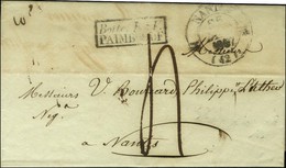 Lettre Avec Texte Daté De Paimboeuf Le 22 Décembre 1837 Pour Nantes. MP Encadrée BOITE B-V / PAIMBOEUF + Càd T 12 NANTES - Correo Marítimo