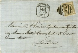 KILLER 723 / N° 56 Cachet Encadré SOUTHAMPTON / FRANCE / MB Sur Lettre Avec Texte Daté De St Malo Pour Londres. 1875. -  - Poste Maritime