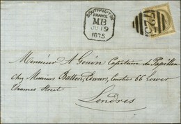 KILLER 723 / N° 56 Cachet Encadré SOUTHAMPTON / FRANCE / MB Sur Lettre Avec Texte Daté De St Malo Pour Londres. 1875. -  - Schiffspost