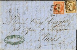 PC 1896 (Marseille) / N° 13 (leg Def) + 16 Sur Lettre Prise En Charge Par Le Paquebot BALKAN Au Départ De Constantinople - Maritime Post