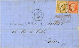 Càd CARMEL * (variété Dateur échoppé) 11 MARS (58) / N° 13 + 16 Sur Lettre De Constantinople Pour Paris (Ex Collection L - Poste Maritime