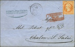 Ancre / N° 23 Càd GODAVERY * 13 JUIN 66 Sur Lettre Avec Texte De Constantinople Pour Chalon-sur-Saone. - TB. - Correo Marítimo