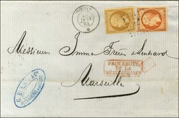 Ancre / N° 21 + 23 Càd MOERIS * 20 JANV. 64 (1ère Date) Sur Lettre D'Alexandrie Pour Marseille. - TB / SUP. - R. - Maritime Post