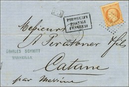 Ancre / N° 23 Càd PELUSE * 1 MARS 66 Sur Lettre De Marseille Pour Catane. - TB. - R. - Maritime Post