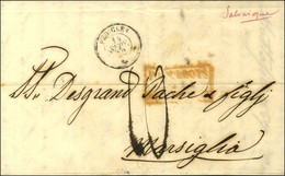 Càd PERICLES * 14 SEPT. 52 Sur Lettre Avec Texte Daté De Salonique Le 13 Septembre 1852 Pour Marseille. Au Recto, Rare M - Maritime Post