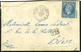 Ancre / N° 22 Càd COR. DES. ARMEES / MEDITERRANNEE Sur Lettre Au Tarif De Militaire Pour Brest. 1864. - TB / SUP. - R. - Maritime Post