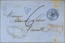 Càd T 22 Bleu ALEXANDRETTE / SYRIE Sur Lettre Taxée Pour Marseille. 1876. - SUP. - R. - Other & Unclassified