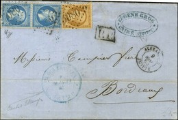 GC 5080 / N° 21 + 22 Paire Càd T 15 ALEXANDRIE / EGYPTE 9 MAI 64 Sur Lettre Avec Texte Daté Du Caire Le 8 Mai 1864. Au R - Other & Unclassified