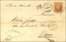 GC 5080 / N° 23 Càd T 15 ALEXANDRIE / EGYPTE 7 MARS 66 Sur Lettre Avec Texte Daté Du Caire Le 4 Mars 1866 Acheminée Jusq - Autres & Non Classés