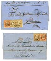 Lot De 2 Lettres Affranchies De Constantinople. - TB. - Otros & Sin Clasificación