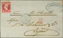 GC 5104 / N° 24 Càd SHANG-HAI / Bau FRANCAIS Sur Lettre Pour Lyon. 1868. - SUP. - R. - Autres & Non Classés