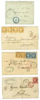 Lot De 4 Lettres Avec Oblitérations De Tunis Et De La Goulette. - TB. - Other & Unclassified