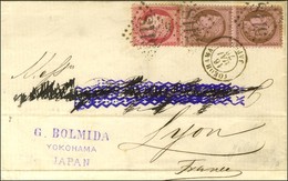 GC 5118 / N° 54 Paire + 57 Càd YOKOHAMA / JAPON Sur Lettre (adresse Partiellement Biffée) Pour Lyon. 1876. - TB. - R. - Other & Unclassified