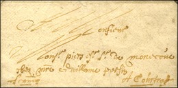 Lettre Avec Texte Daté De St Omer 1666, Au Recto Marque Manuscrite '' Francq ''. - TB / SUP. - R. - ....-1700: Précurseurs