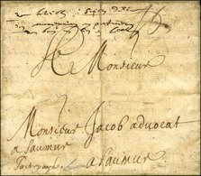 '' Port Payé '' Sur Lettre Avec Texte Daté D'Angers Pour Saumur. 1664. - TB. - R. - ....-1700: Vorläufer