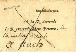DE PAMIERS (L N° 3) Sur Lettre En Franchise Des Carmélites Pour Auch. 1747. - TB / SUP. - 1701-1800: Precursors XVIII
