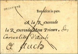 DE PAMIERS (L N° 3) Sur Lettre En Franchise Des Carmélites Pour Auch. 1747. - TB / SUP. - 1701-1800: Precursores XVIII