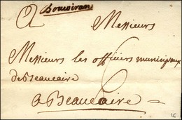 '' Boucouiran '' (L N° 1) Sur Lettre Pour Beaucaire. 1790. - TB. - 1701-1800: Précurseurs XVIII