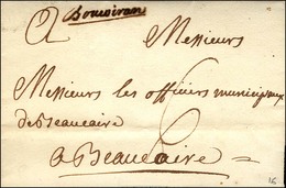 '' Boucouiran '' (L N° 1) Sur Lettre Pour Beaucaire. 1790. - TB. - 1701-1800: Vorläufer XVIII