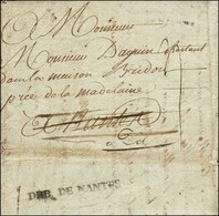 Lettre D'Angers Pour Nantes Réexpédiée à Dol. Au Verso, DEB. DE NANTES (L N° 12). 1789. (cote : 650). - TB / SUP. - R. - 1701-1800: Precursores XVIII