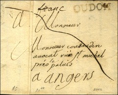 OUDON + '' Franc '' (non Signalé) Sur Lettre Avec Pliage Et Texte Non Daté. - TB / SUP. - R. - 1701-1800: Précurseurs XVIII