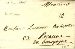 DUPONT (Pont à Mousson) (L N° 1) Sur Lettre Avec Texte Daté De 1741. - TB. - 1701-1800: Precursores XVIII