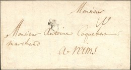 V De Valenciennes (fleur De Lys) (L N° 3) Sur Lettre Pour Reims. 1713. (cote : 1200). - TB / SUP. - R. - 1701-1800: Precursores XVIII