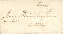 V De Valenciennes (fleur De Lys) (L N° 3) Sur Lettre Pour Reims. 1713. (cote : 1200). - TB / SUP. - R. - 1701-1800: Precursors XVIII