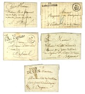 Sélection De 5 Marques Postales Du Calvados (3 PD Et 2 PP). - TB Et SUP. - Other & Unclassified