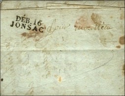 DEB. 16 / JONSAC Sur Lettre Avec Texte Daté 1807. - TB. - R. - Other & Unclassified