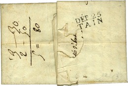 DEB. 25 / TAIN Sur Lettre Avec Texte Daté 1809. - TB / SUP. - Other & Unclassified