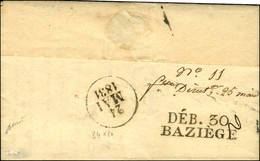 DEB.30 / BAZIEGE (34 X 10 Mm). 1831. 1ère Pièce Vue. En Effet, Le Déboursé Connu Dans Cette Période Mesure 35 X 11 Mm. - - Other & Unclassified