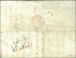 DEB. 37 / LA COTE / ST ANDRE Sur Lettre Avec Texte Daté 1813. - TB / SUP. - R. - Other & Unclassified