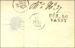 DEB. 50 / VASSY Sur Lettre Avec Texte Daté 1832. - SUP. - R. - Other & Unclassified