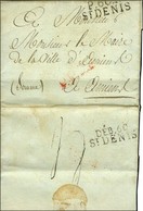 P. 60. P. / St DENIS  Sur Lettre Avec Texte Adressée à Amiens. Au Verso DEB. 60 / ST DENIS. 1809. Rare Association. - TB - Other & Unclassified