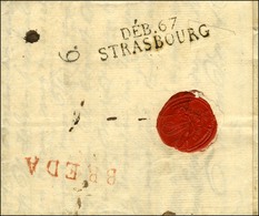 LEYDEN Rouge Sur Lettre Avec Texte Daté De Leyden Le 28 Mai 1814 Adressée à Un Militaire à Strasbourg Réexpédiée à Leyde - Other & Unclassified