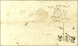 DEB. 70 / BUXY Sur Lettre Avec Texte Daté 1824. - SUP. - R. - Other & Unclassified