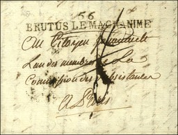 56 / BRUTUS LE MAGNANIME (NR De St Pierre Le Moutiers) Sur Lettre Avec Texte Non Daté. - SUP. - R. - 1701-1800: Precursors XVIII