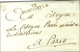 72 / MONTFORT L.B. (Montfort Le Brutus NR De Montfort Lamaury). 1793. - SUP. - R. - 1701-1800: Precursors XVIII