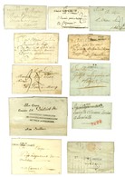 Lot De 11 Marques Postales De Noms Révolutionnaires (7 PD, 3 PP Et 1 DEB). Forte Cote. - TB. - 1701-1800: Precursors XVIII