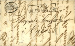 Cachet D'essai Encadré De Février 28 : AIX 12 / 24 FEVRIER 1828. - SUP. - R. - Otros & Sin Clasificación