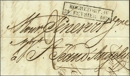 Cachet D'essai Encadré De Février 28 : ROCHEFORT 16 / 20 FEVRIER 1828. - SUP. - RR. - Autres & Non Classés