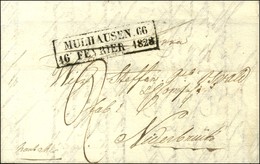 Cachet D'essai Encadré De Février 28 : MULHAUSEN 66 / 16 FEVRIER 1828. - SUP. - RR. - Other & Unclassified