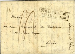 Cachet D'essai Encadré De Février 28 : STRASBOURG 67 / 16 FEVRIER 1828. - SUP. - RR. - Other & Unclassified