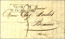 Cachet D'essai Encadré De Février 28 : MACON 70 / 16 FEVRIER 1828. - TB / SUP. - R. - Otros & Sin Clasificación