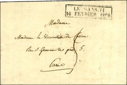 Cachet D'essai Encadré De Février 28 : LE MANS 71 / 10 FEVRIER 1828. - SUP. - R. - Autres & Non Classés